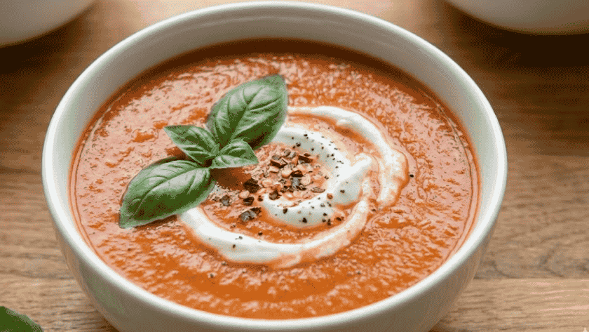 High Protein Tomato Basil Soup