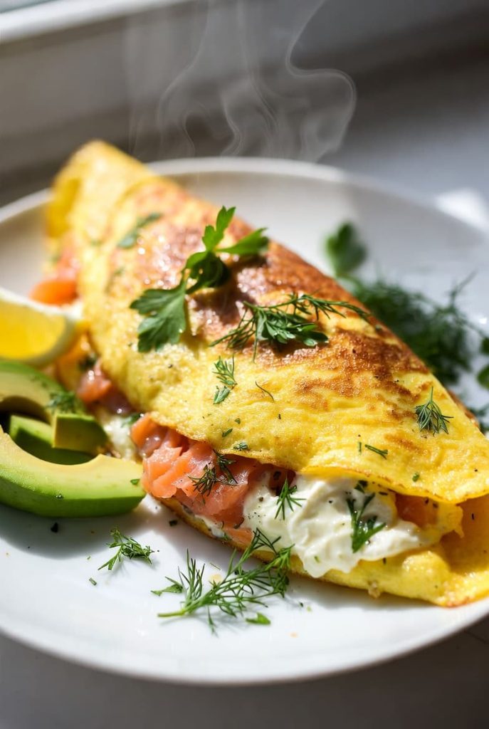 Smoked Salmon and Herb Omelette