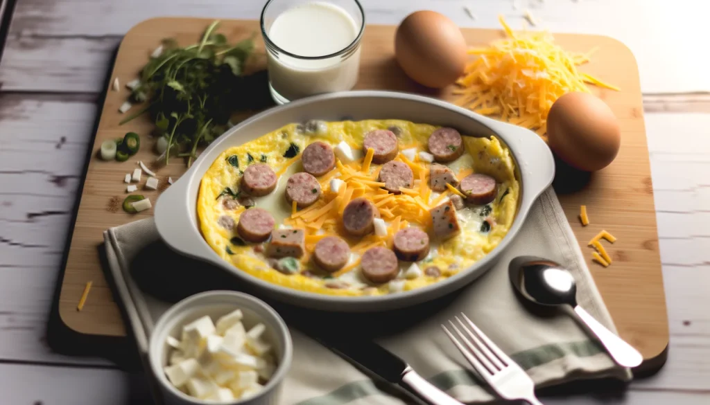 High-Protein Sausage & Cheese Omelette