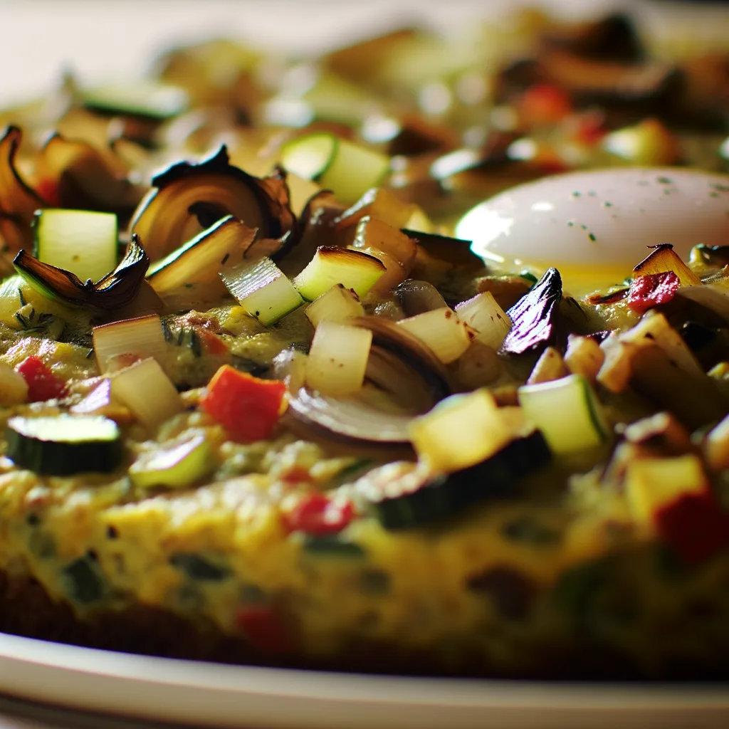 Loaded Veggie Breakfast Egg Bake - recipe card