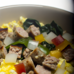 Turkey Sausage Egg Scramble Bowl - recipe card