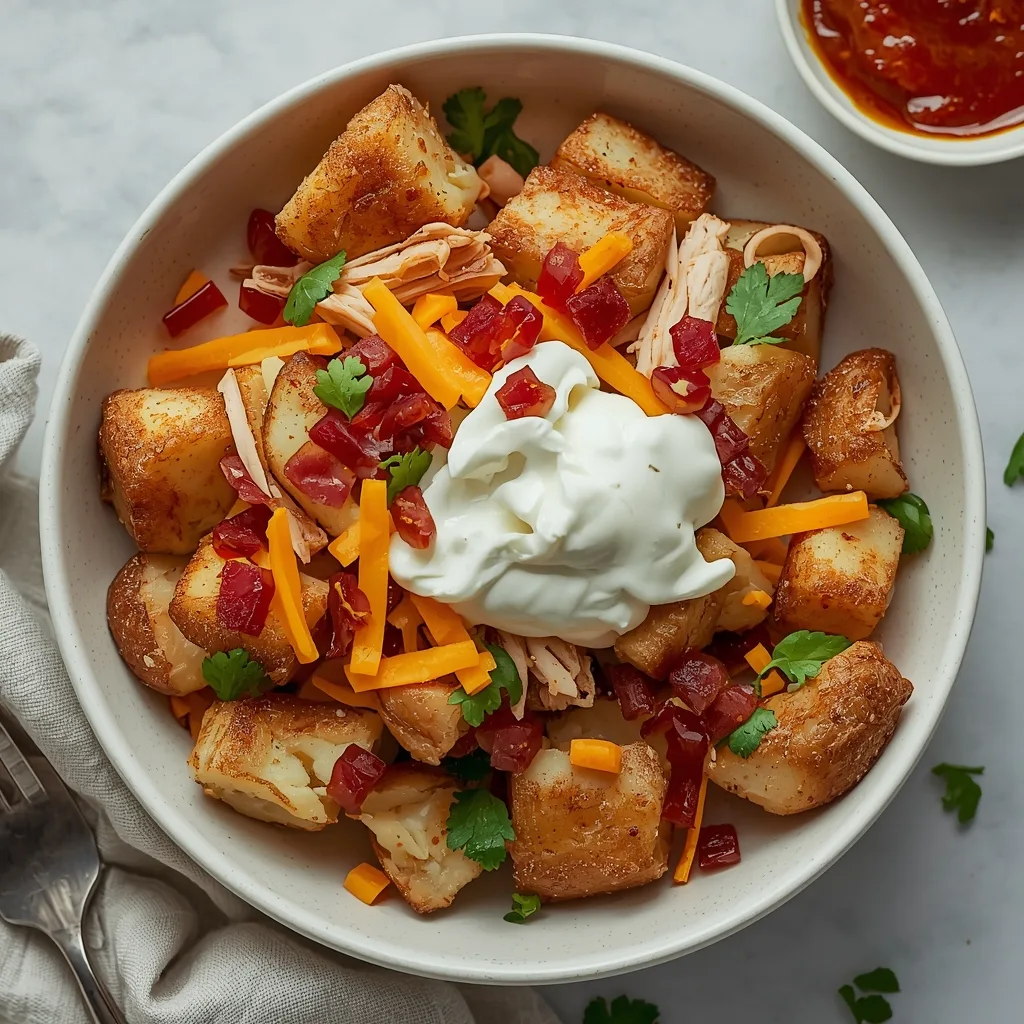 Air Fryer Loaded Baked Potato Bowl