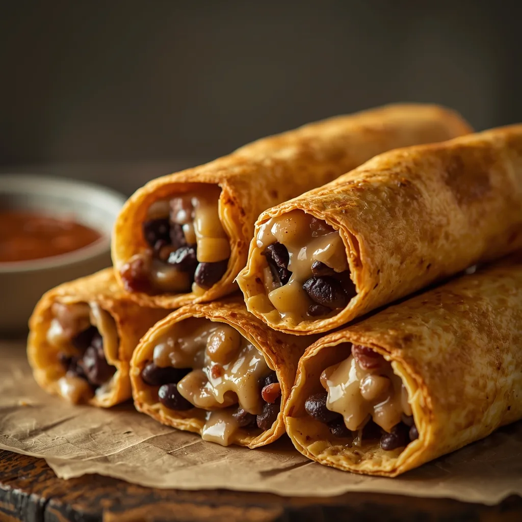 Black Bean Taquitos - recipe card