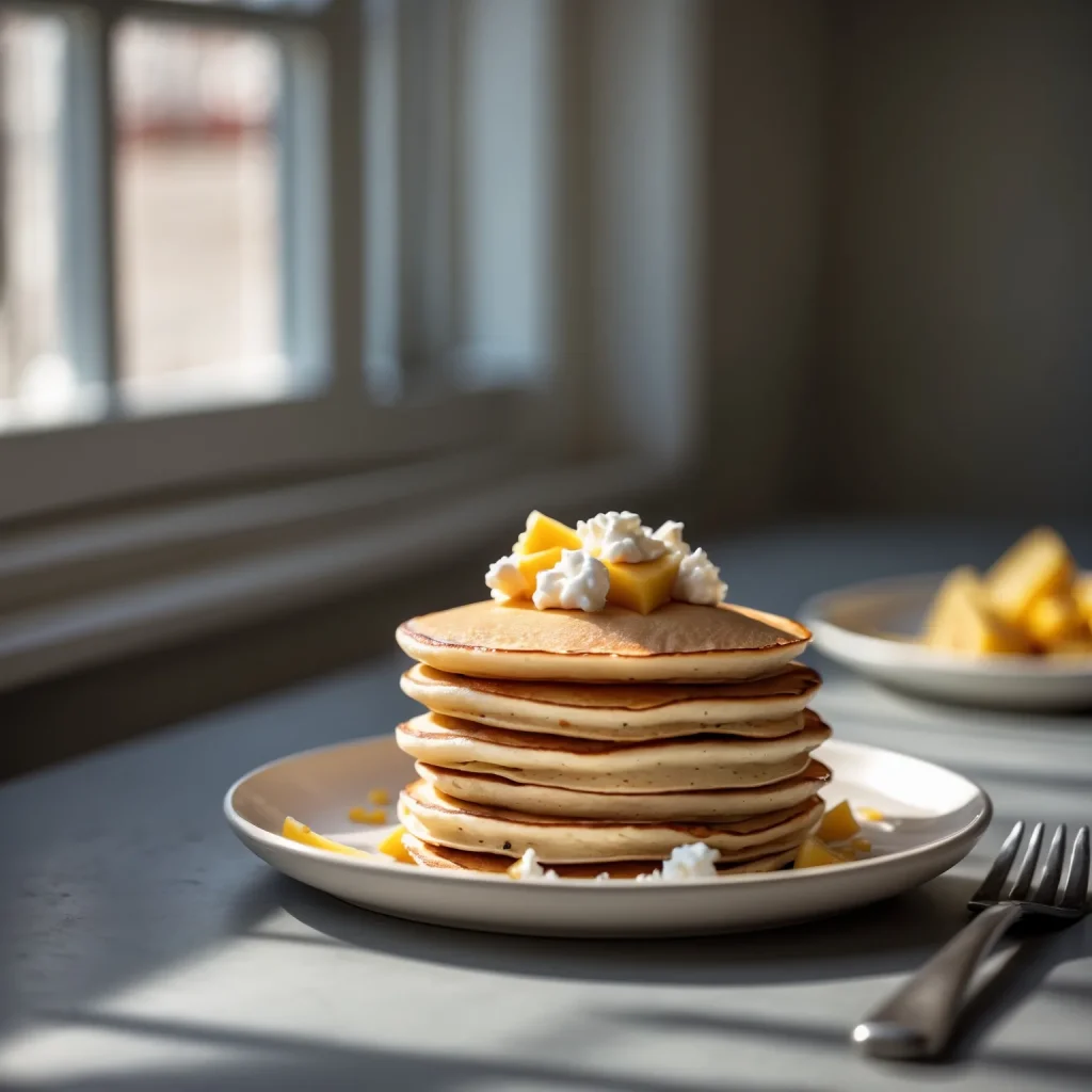 Cottage Cheese Protein Pancakes - recipe card