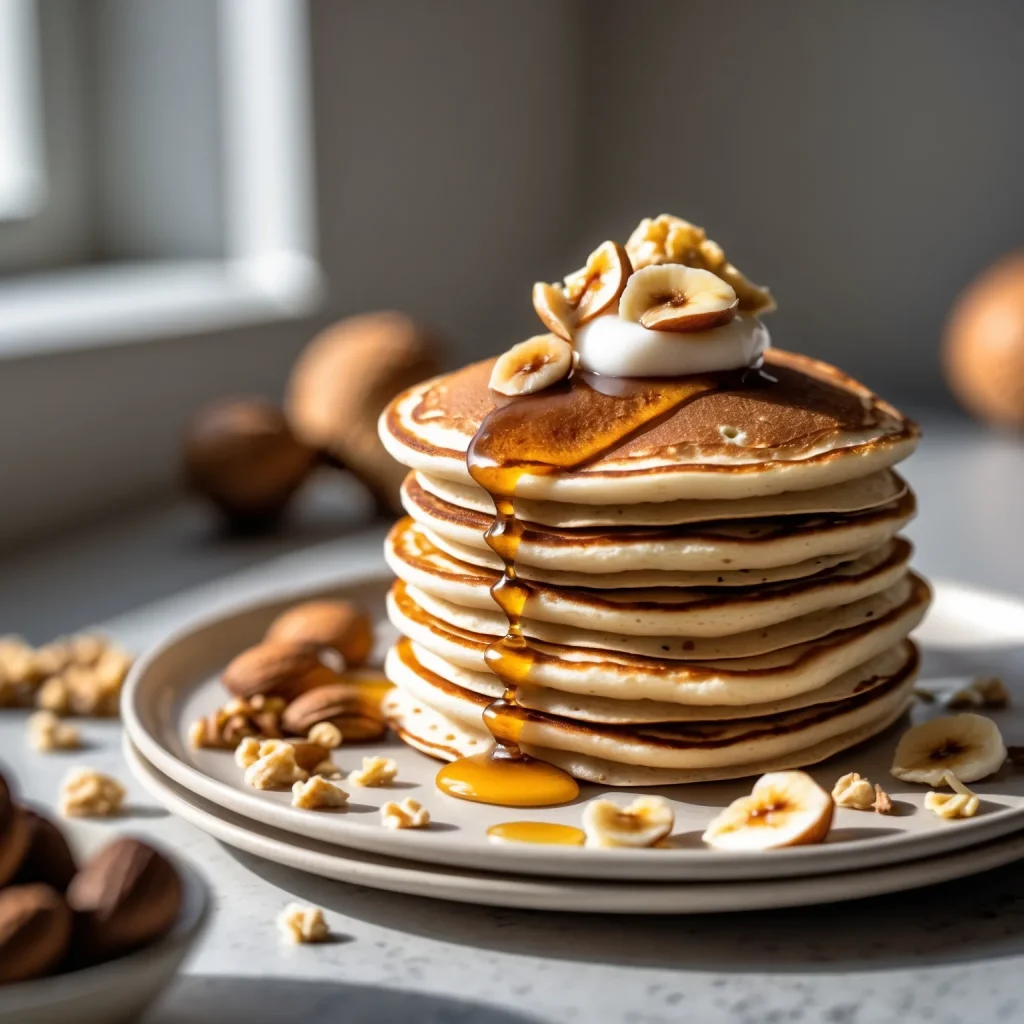 Fluffy Greek Yogurt Protein Pancakes - recipe card