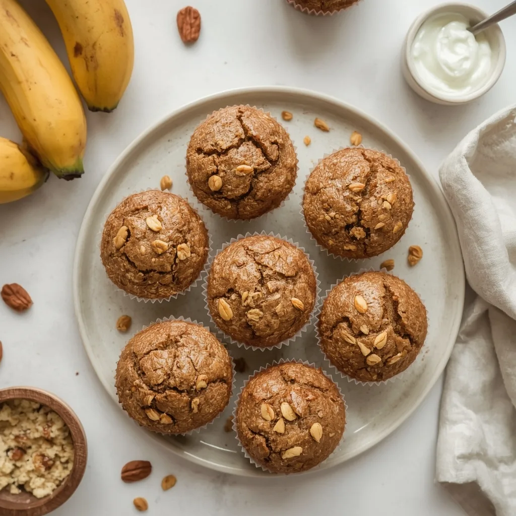 Greek Yogurt Protein Banana Muffins