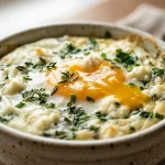Herb & Goat Cheese Baked Eggs - recipe card