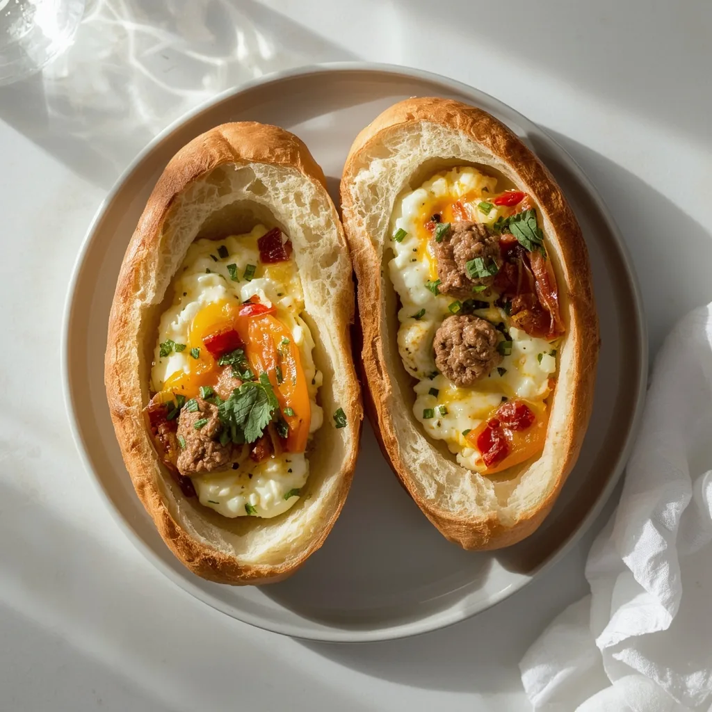 High Protein Baked Egg Boats