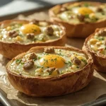 High Protein Baked Egg Boats