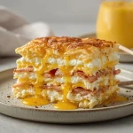 High Protein Baked Eggs Napoleon