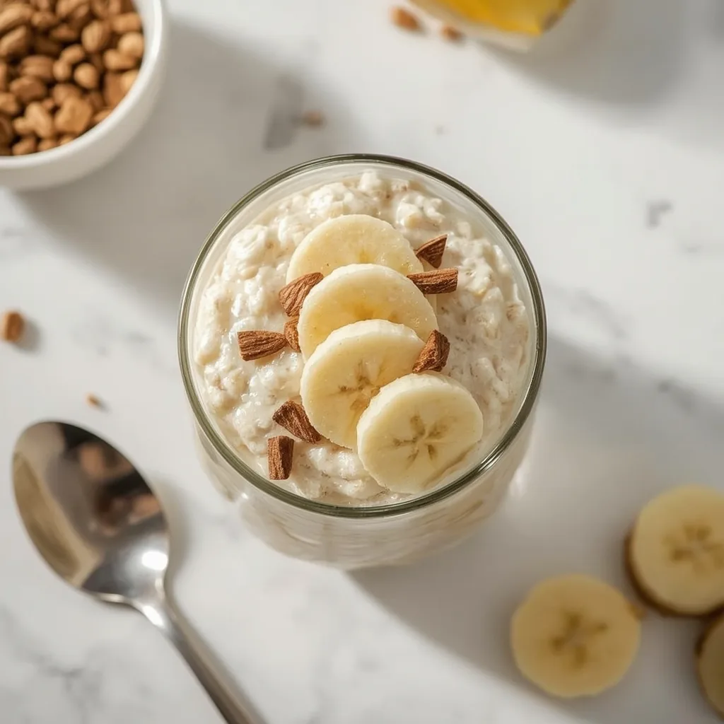 High Protein Banana Cream Pie Overnight Oats