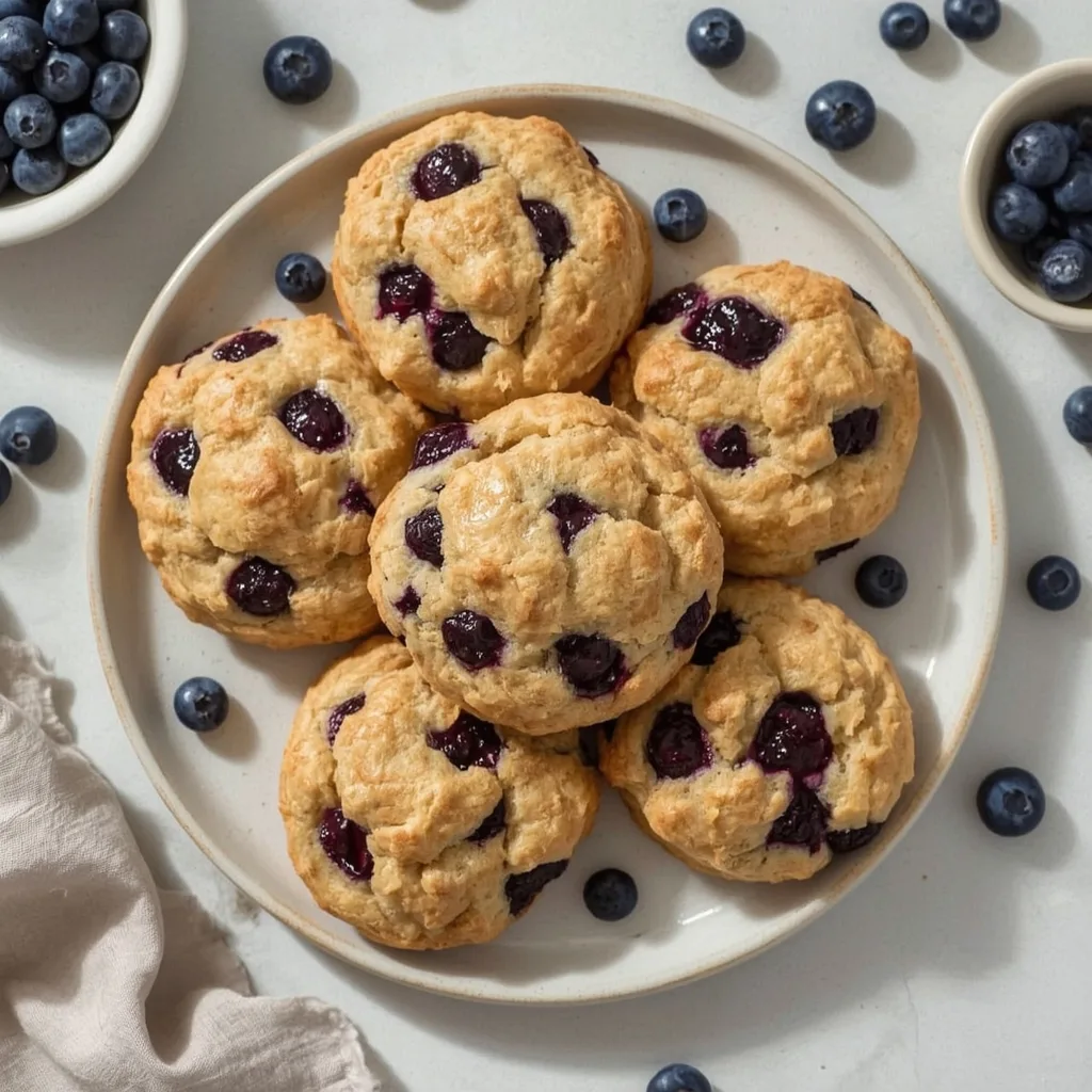 High Protein Blueberry Biscuits