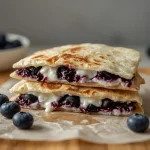 High Protein Blueberry Breakfast Quesadilla