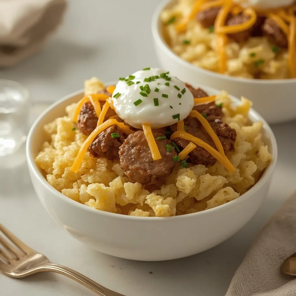 High Protein Egg & Hashbrown Breakfast Bowls