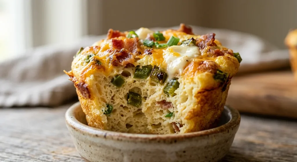 Jalapeño Popper Egg Muffins - recipe card