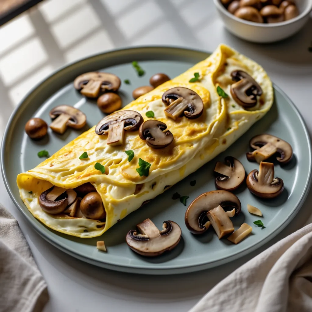 Mushroom & Swiss Protein Omelette