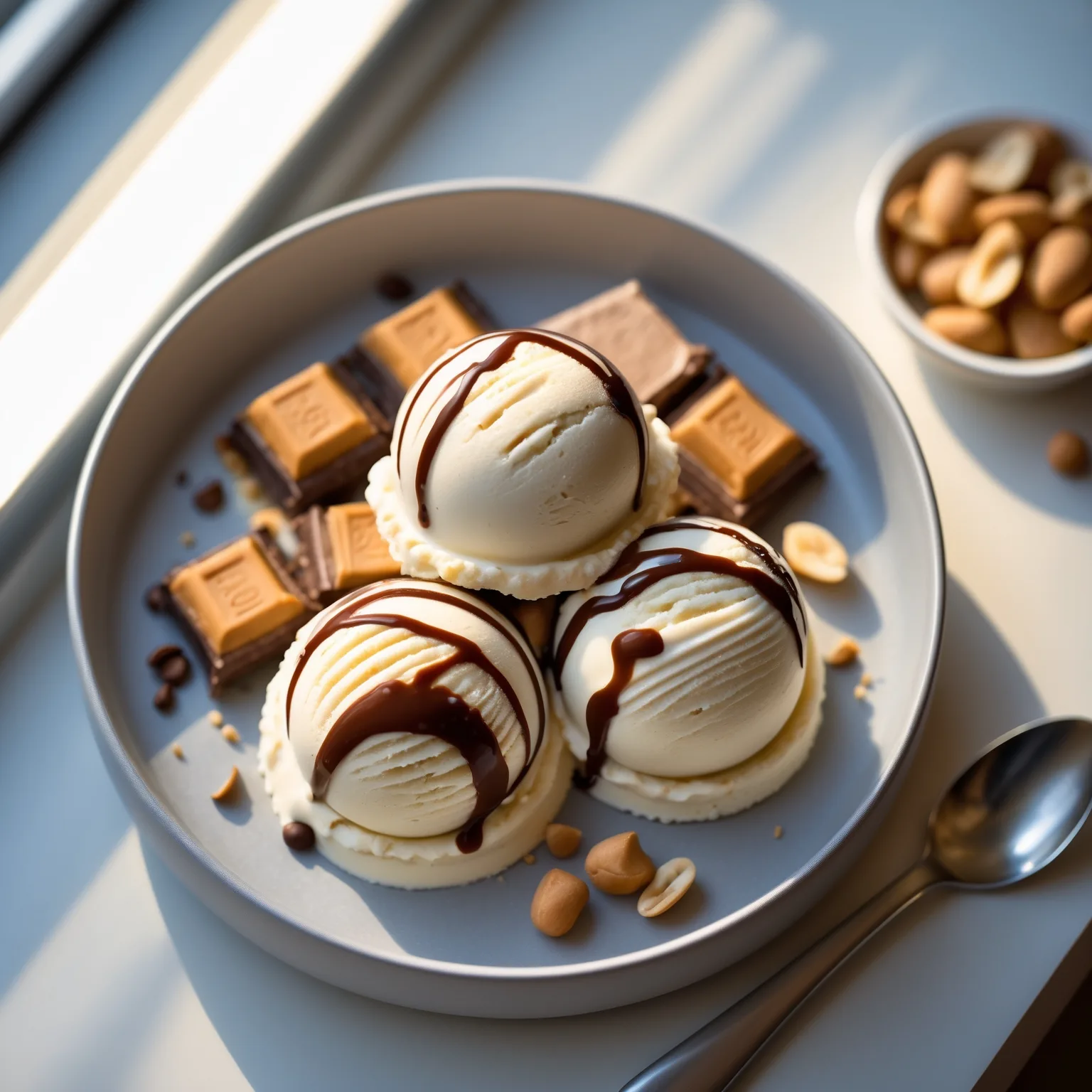 Ninja Creami Snickers-Inspired Protein Ice Cream