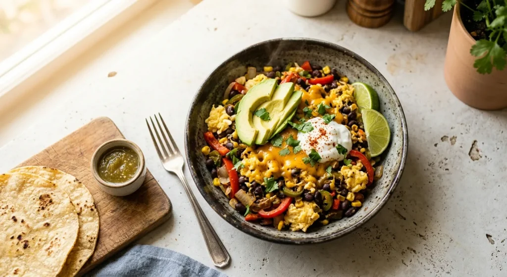 Southwest Black Bean Egg Scramble