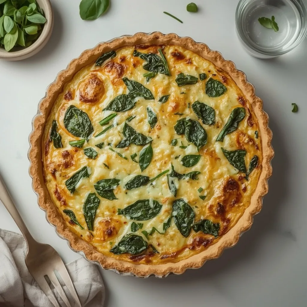 High Protein Cottage Cheese and Spinach Crustless Quiche