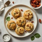 High Protein Egg Biscuits with Sun Dried Tomatoes and Spinach