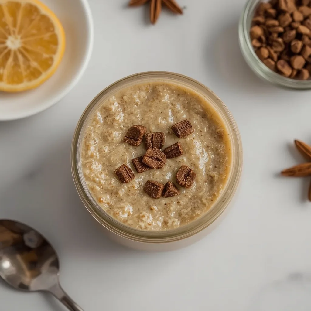 High Protein Gingerbread Overnight Oats