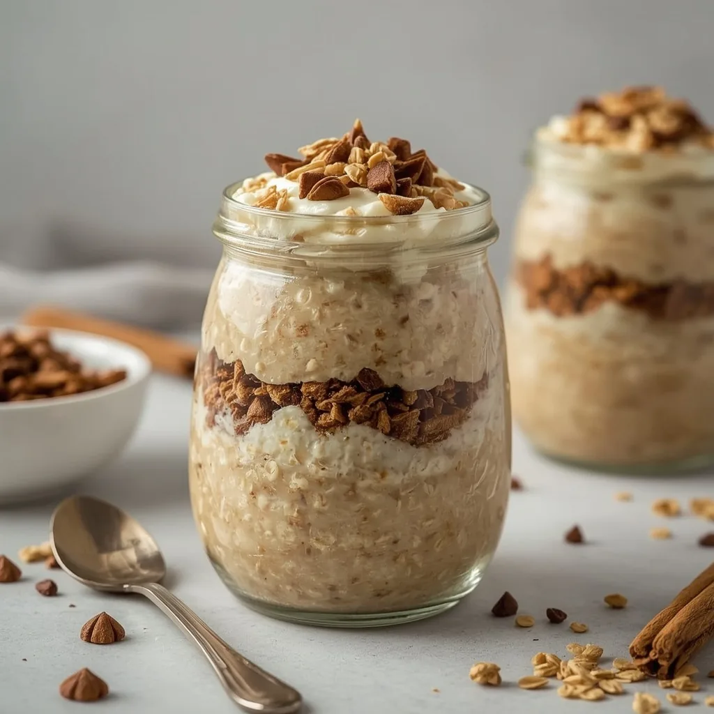 High Protein Gingerbread Overnight Oats
