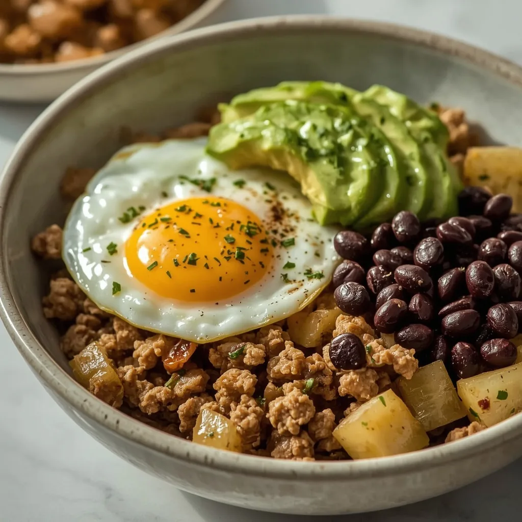 High Protein Ground Turkey Breakfast Bowls