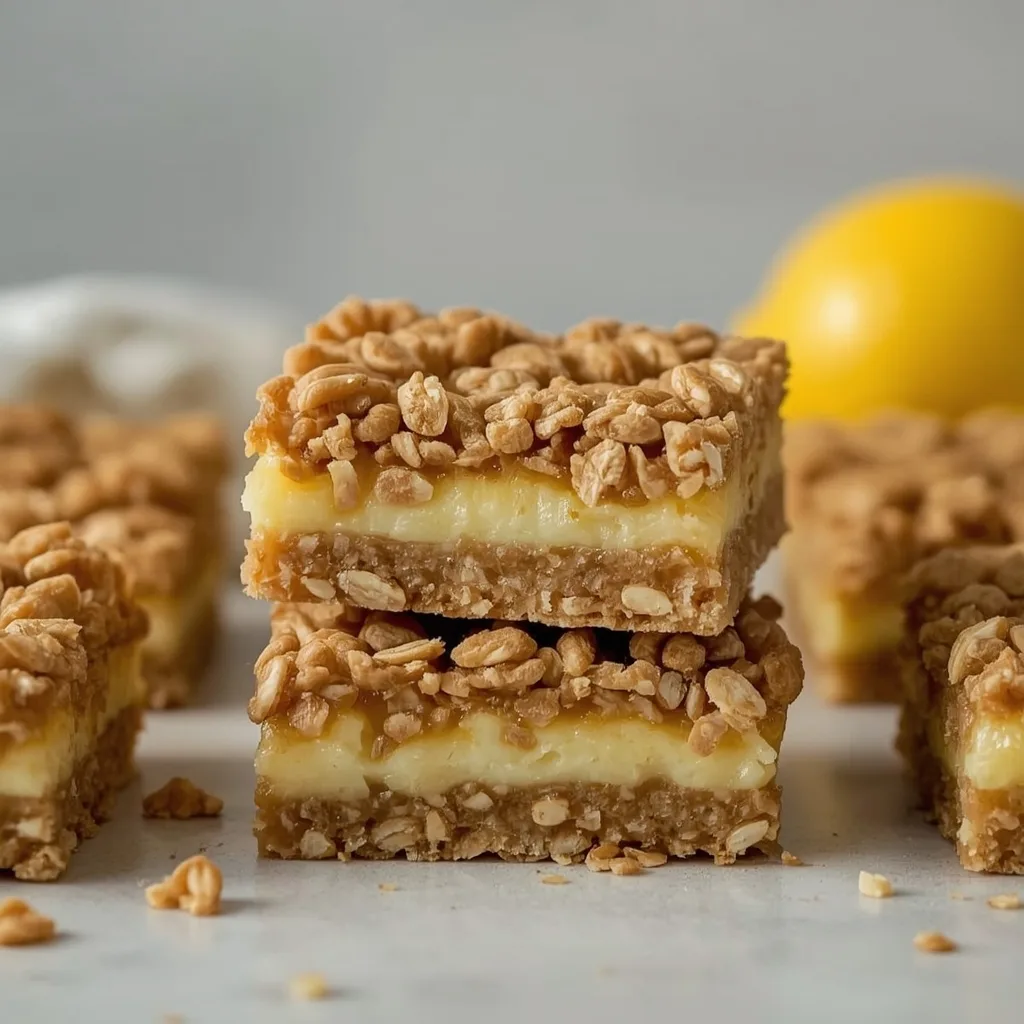 High Protein Lemon Oatmeal Crumble Bars