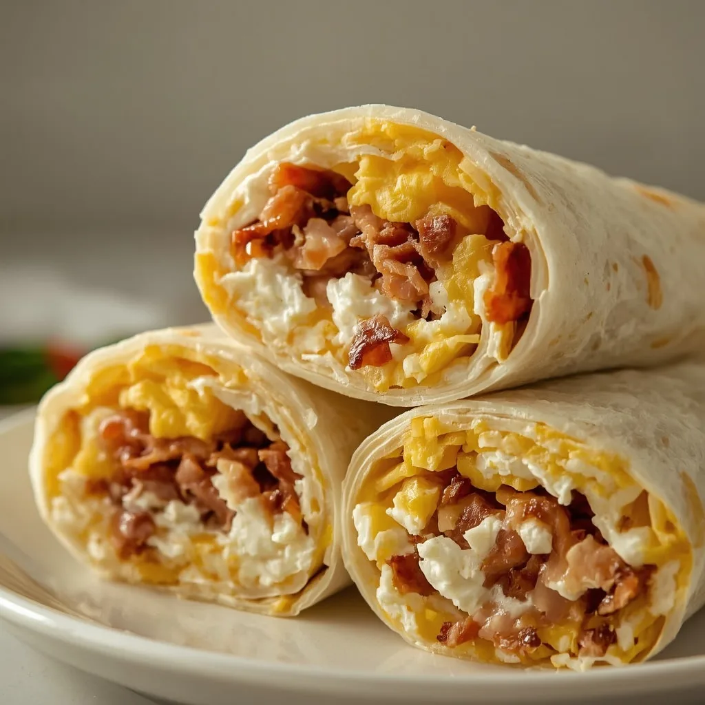 High Protein Low Carb Breakfast Roll Ups