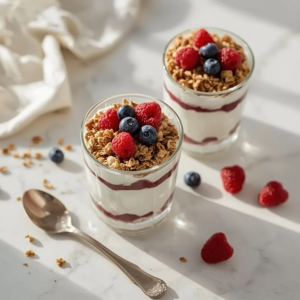 High Protein Mixed Berry Yogurt Parfaits