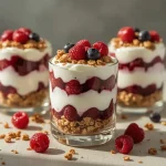 High Protein Mixed Berry Yogurt Parfaits