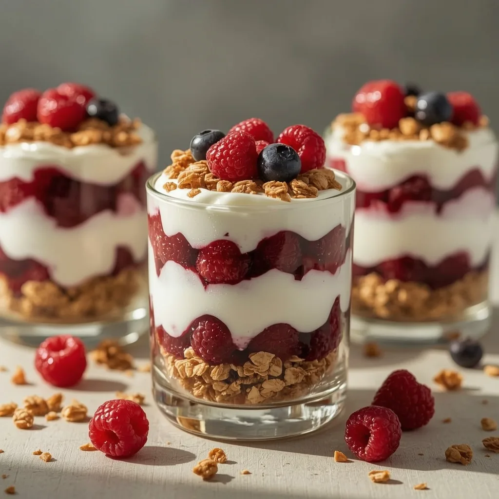 High Protein Mixed Berry Yogurt Parfaits