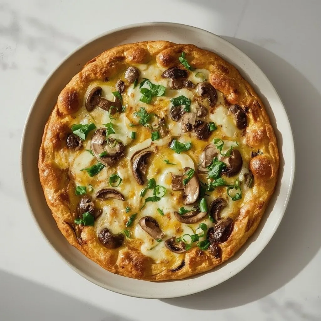 High Protein Mushroom and Mozzarella Frittata