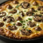 High Protein Mushroom and Mozzarella Frittata