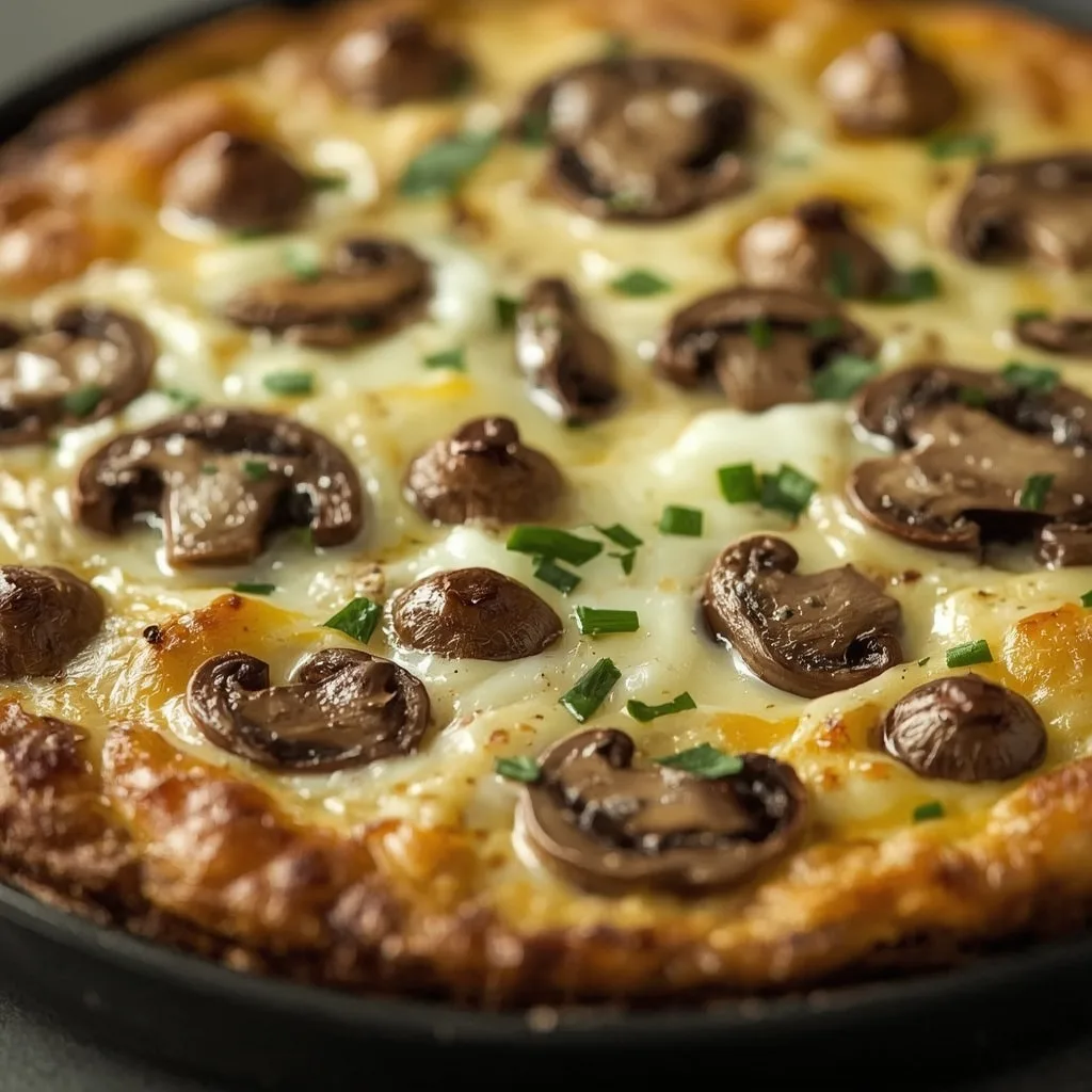 High Protein Mushroom and Mozzarella Frittata