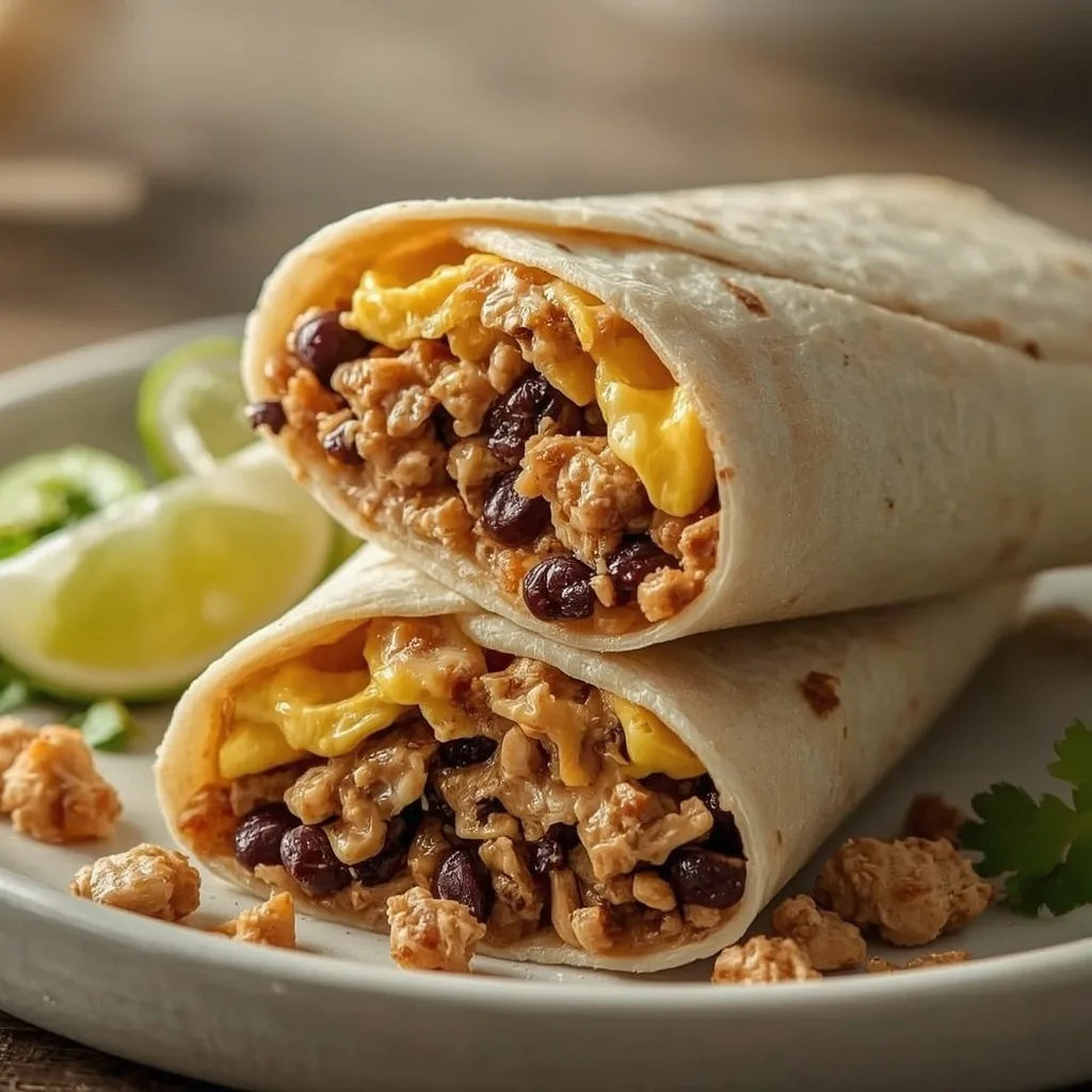 High Protein Packed Breakfast Burritos