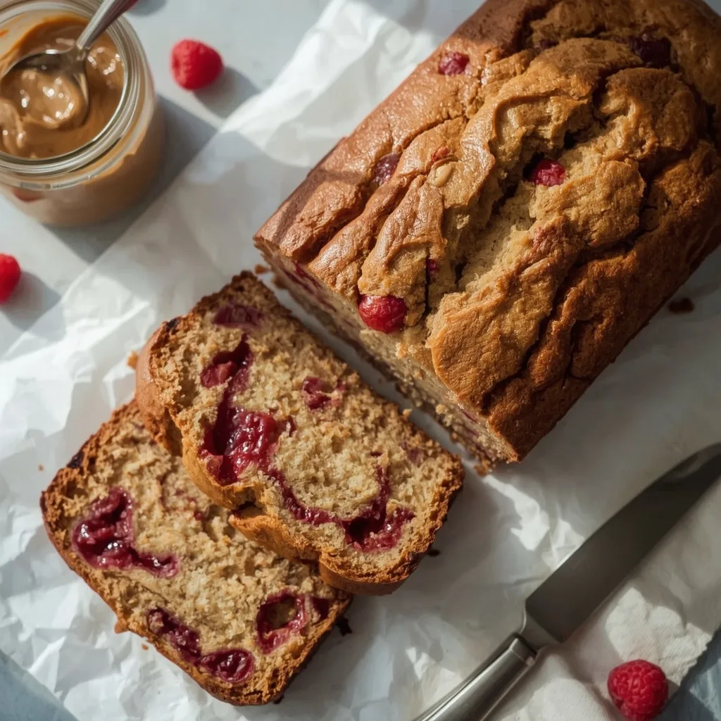 High Protein Peanut Butter Jelly Banana Bread