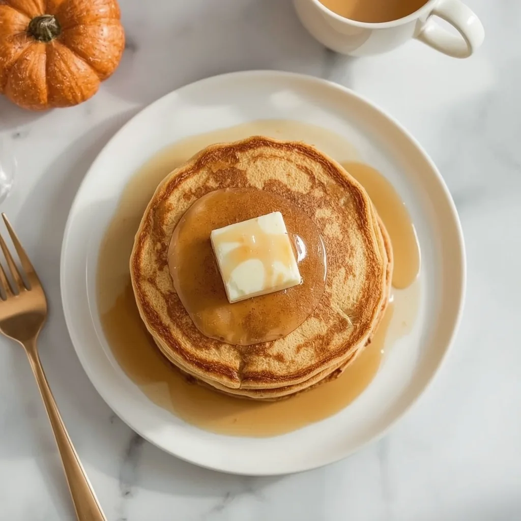 High Protein Pumpkin Spice Cottage Cheese Pancakes