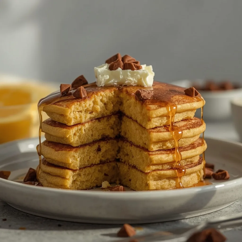 High Protein Pumpkin Spice Cottage Cheese Pancakes