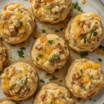 High Protein Sausage Cheese Butter Swim Biscuits