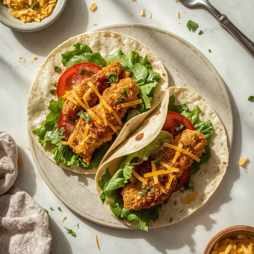 High Protein Air Fryer Chicken Wraps
