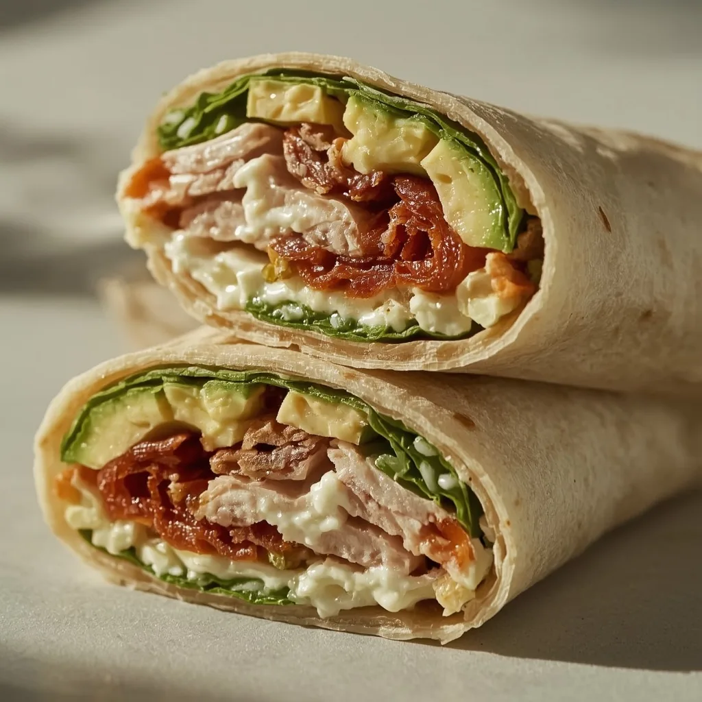High Protein California Turkey Club Wraps