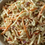 High Protein Coleslaw with Greek Yogurt Dressing - recipe card