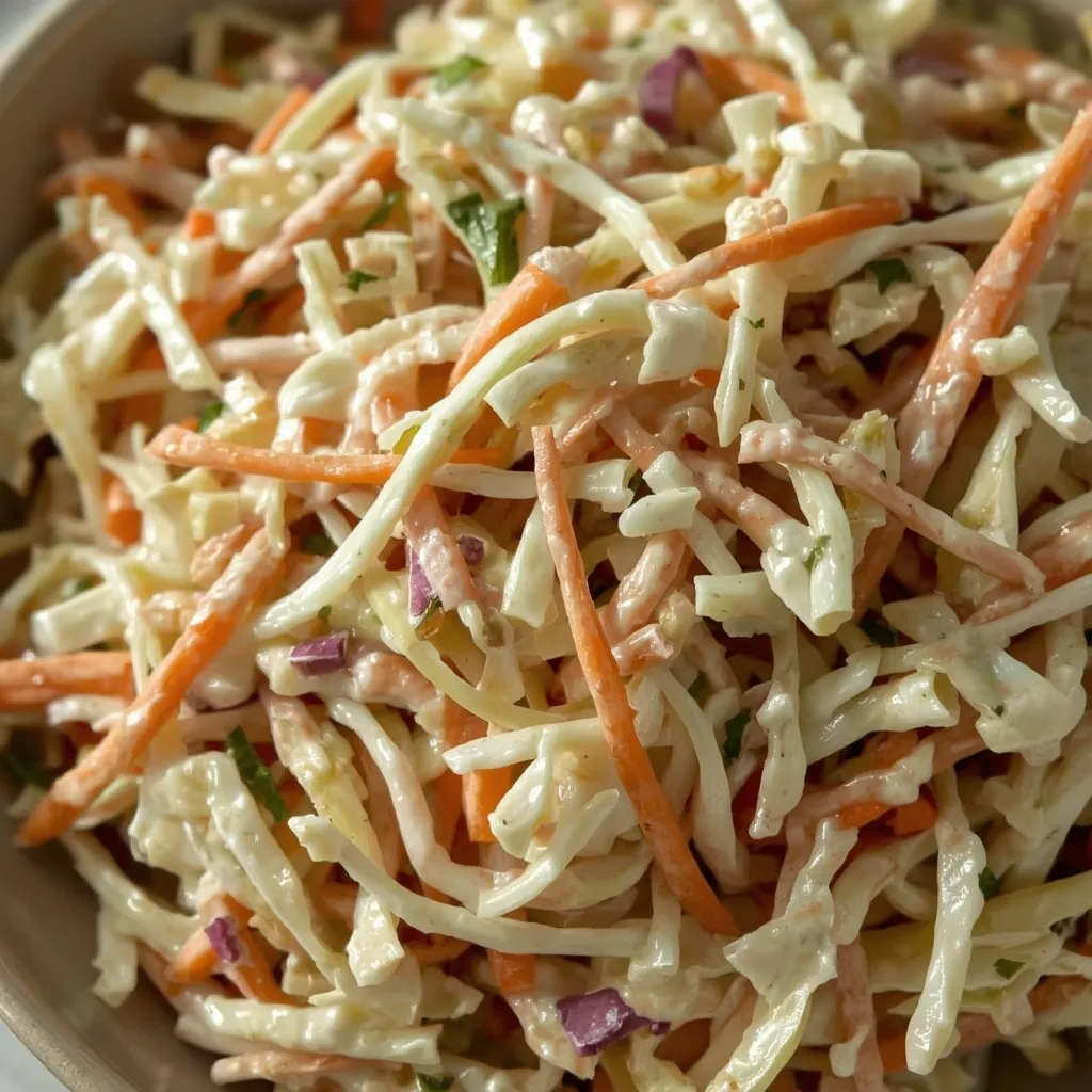 High Protein Coleslaw with Greek Yogurt Dressing