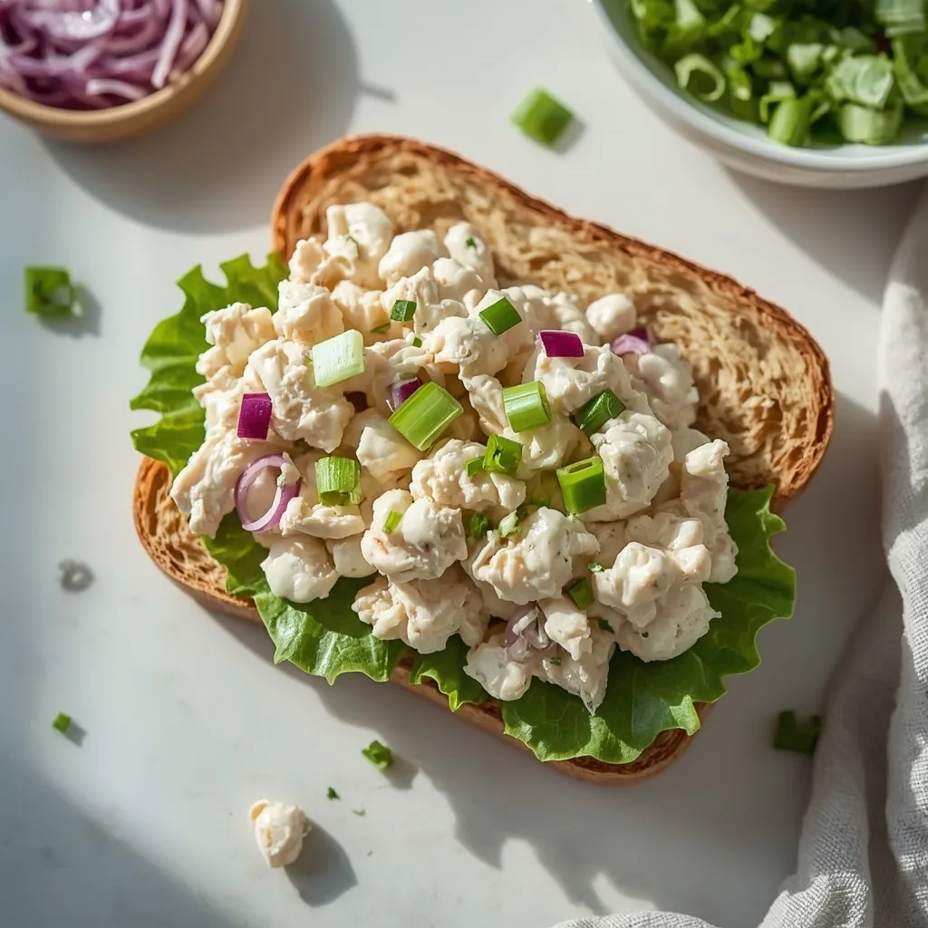 High Protein Cottage Cheese Chicken Salad Sandwich