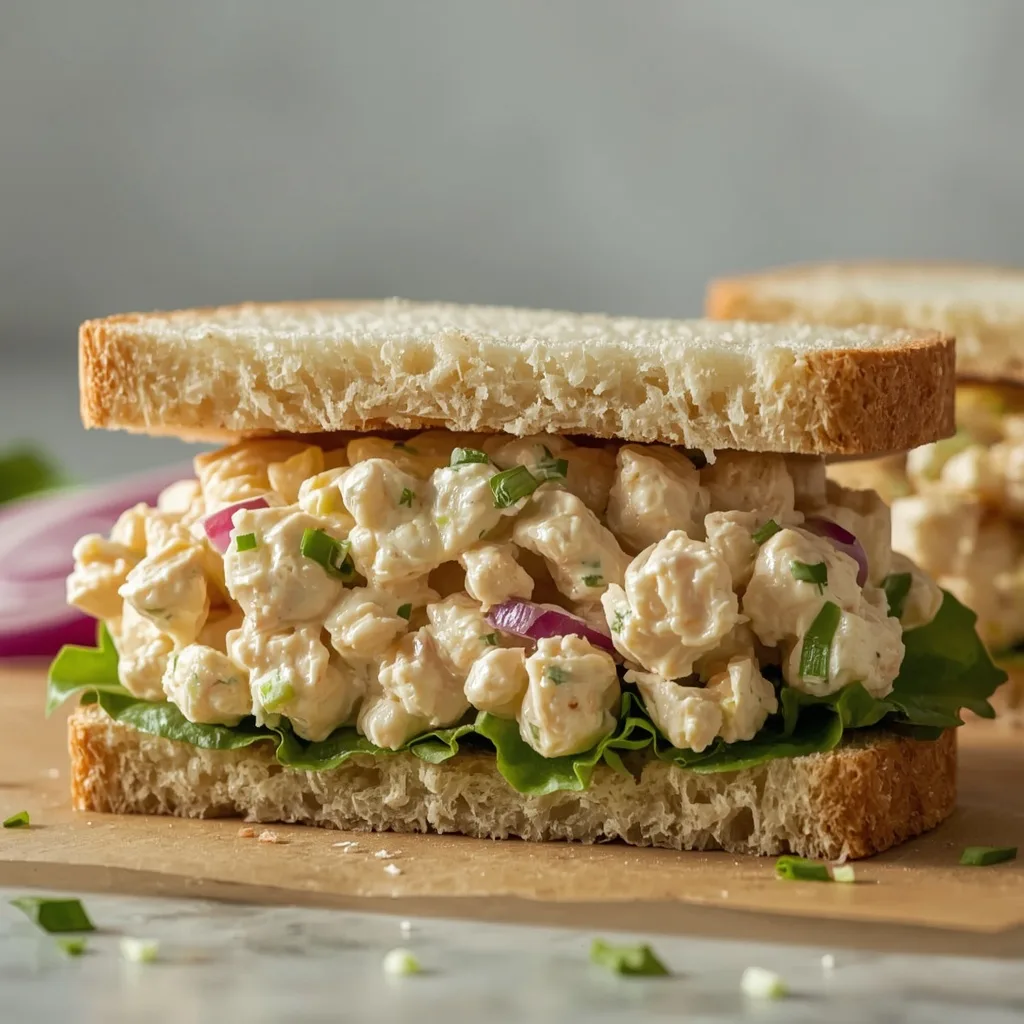 High Protein Cottage Cheese Chicken Salad Sandwich