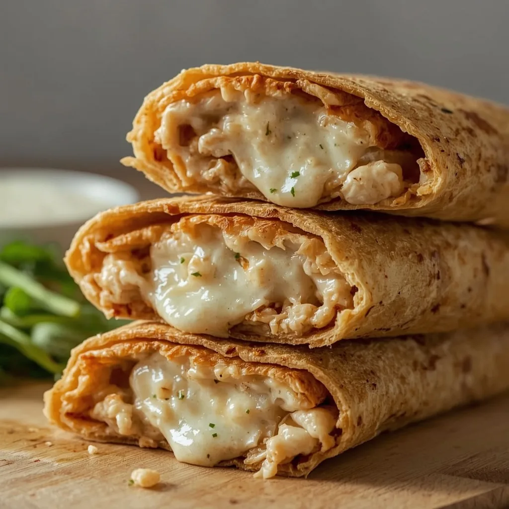 High Protein Crispy Air Fryer Chicken Mozzarella Wraps