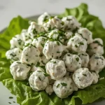 High Protein Greek Tzatziki Chicken Salad - recipe card