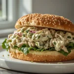 High Protein Pesto Chicken Salad - recipe card
