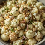 High Protein Potato Salad - recipe card